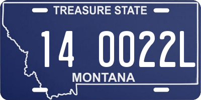 MT license plate 140022L