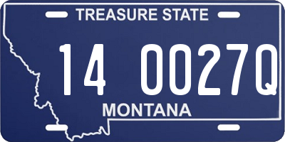 MT license plate 140027Q