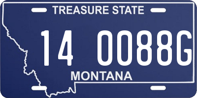 MT license plate 140088G