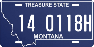 MT license plate 140118H