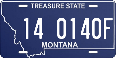 MT license plate 140140F
