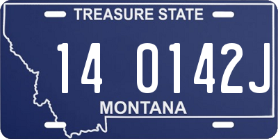 MT license plate 140142J