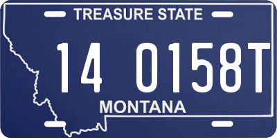 MT license plate 140158T