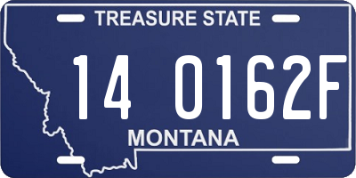 MT license plate 140162F