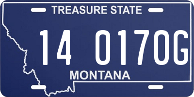 MT license plate 140170G