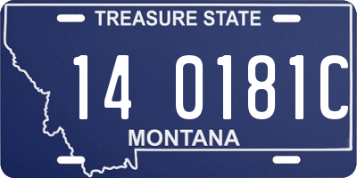 MT license plate 140181C
