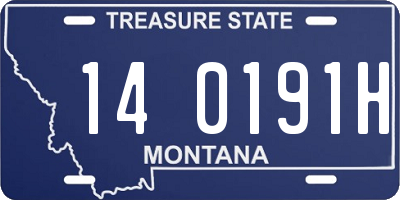 MT license plate 140191H