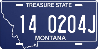 MT license plate 140204J