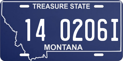 MT license plate 140206I
