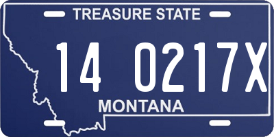 MT license plate 140217X