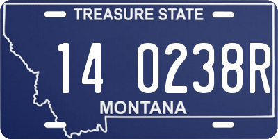 MT license plate 140238R