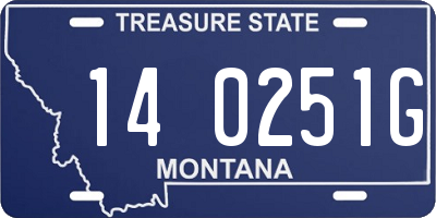 MT license plate 140251G