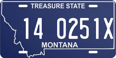 MT license plate 140251X