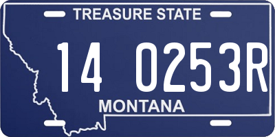 MT license plate 140253R