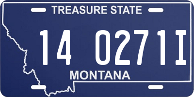 MT license plate 140271I