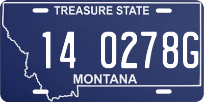 MT license plate 140278G