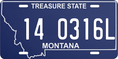 MT license plate 140316L