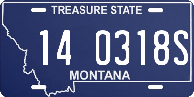 MT license plate 140318S