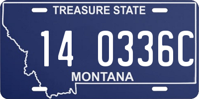 MT license plate 140336C