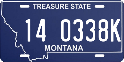 MT license plate 140338K