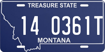 MT license plate 140361T