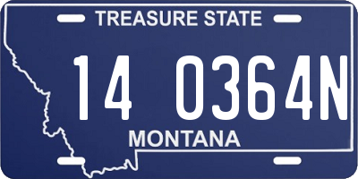 MT license plate 140364N