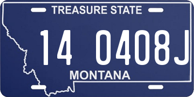 MT license plate 140408J