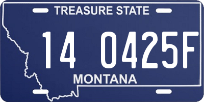 MT license plate 140425F