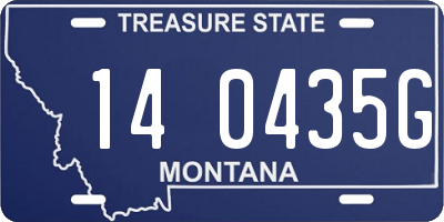 MT license plate 140435G