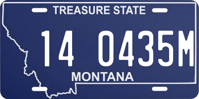 MT license plate 140435M