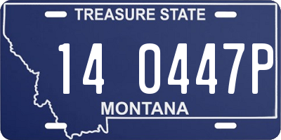 MT license plate 140447P