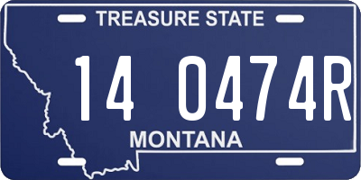 MT license plate 140474R