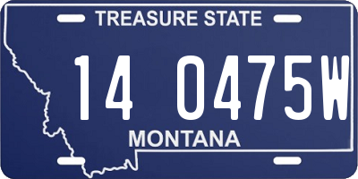 MT license plate 140475W