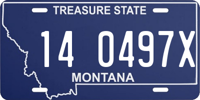 MT license plate 140497X