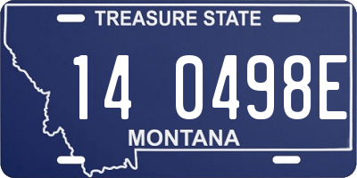MT license plate 140498E