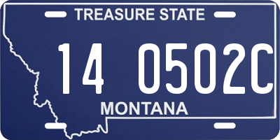 MT license plate 140502C