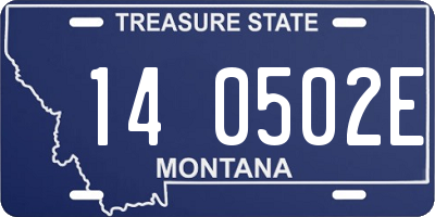 MT license plate 140502E