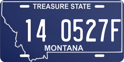 MT license plate 140527F