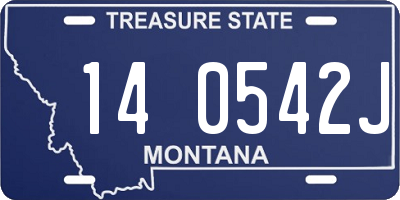MT license plate 140542J