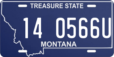 MT license plate 140566U