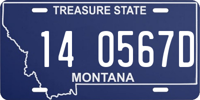 MT license plate 140567D