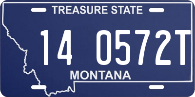 MT license plate 140572T