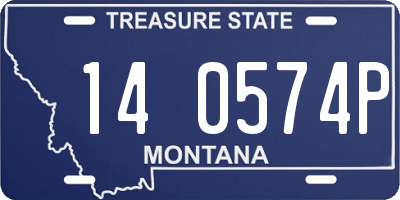 MT license plate 140574P