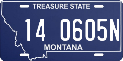 MT license plate 140605N
