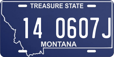MT license plate 140607J