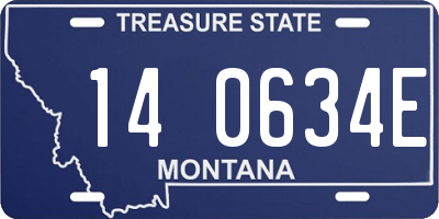 MT license plate 140634E