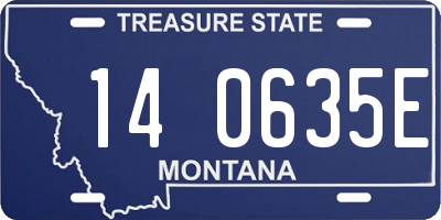 MT license plate 140635E