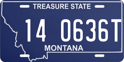 MT license plate 140636T