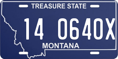 MT license plate 140640X