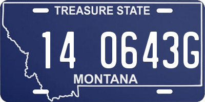 MT license plate 140643G